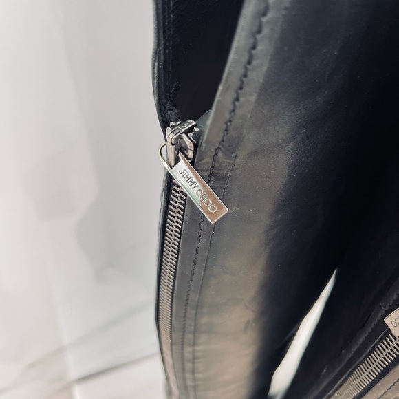 JIMMY CHOO black leather boots tall over the knee EU39 US8.5 - Picture 6 of 10